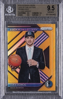 2018-19 Panini Prizm Gold "Luck of the Lottery" #3 Luka Doncic Rookie Card (#10/10) - BGS GEM MINT 9.5